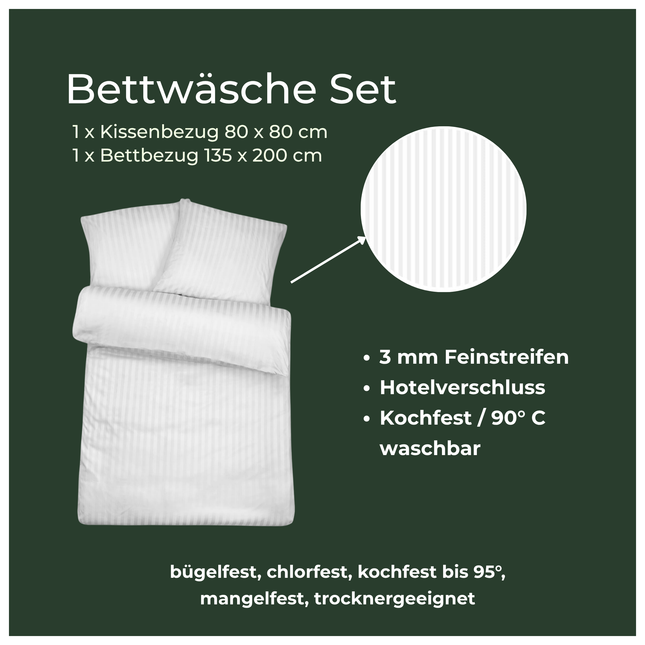 Mikrofaser Bettwäsche Set  - 135x200 cm + 80x80 cm