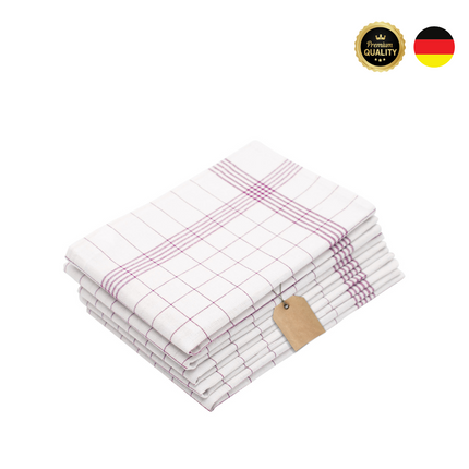 Geschirrtuch Klassik, Rot - 50 x 70 cm  100% Baumwolle