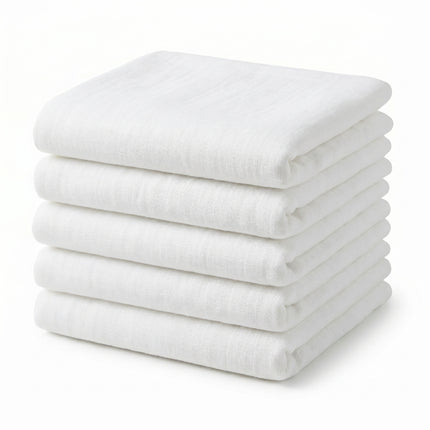10-er Set Mullwindeln – 100% Baumwolle, Gebleicht | TB 36