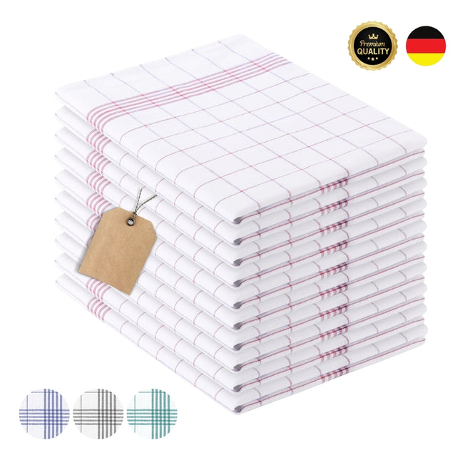 Geschirrtuch Klassik Rot – 50 x 70 cm | 100% Baumwolle | Gastronomiequalität