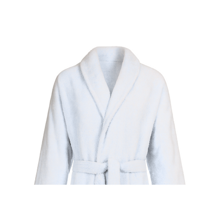 Bademantel - 100% Baumwolle (Walkfrottee) (Weiß) mit Schallkragen, 400 g/qm, L/XL