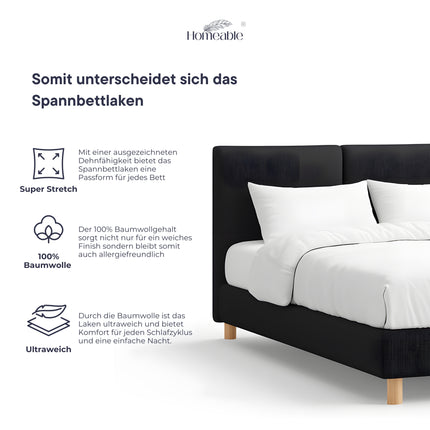 Homeable Interlock Double Jersey Spannbettlaken