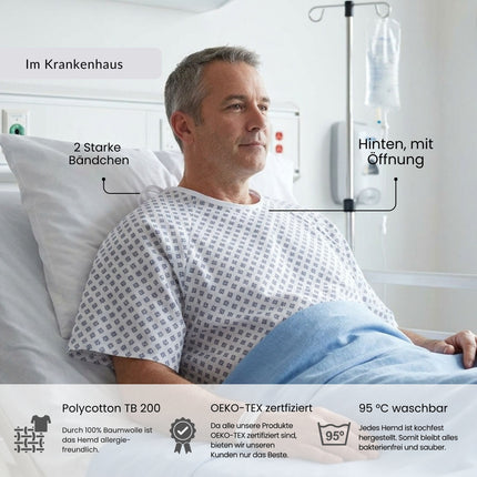 Patientenhemden - TB 200 (Bedruckt), XL, Standard (1 Bändchen)