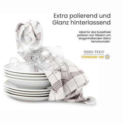 Geschirrtuch Klassik Anthrazit – 50 x 70 cm | 100% Baumwolle | Gastronomiequalität