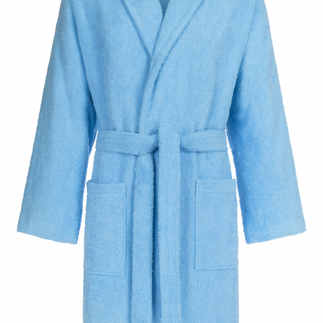 Bademantel - 100% Baumwolle (Walkfrottee) (Weiß) mit Schallkragen, 400 g/qm, L/XL