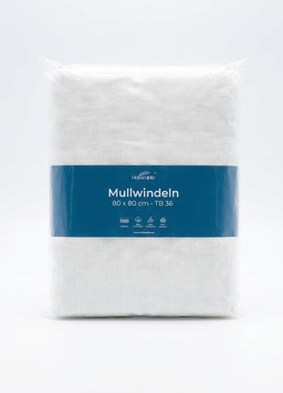 Mullwindeln – 100% Baumwolle, Gebleicht | TB 36
